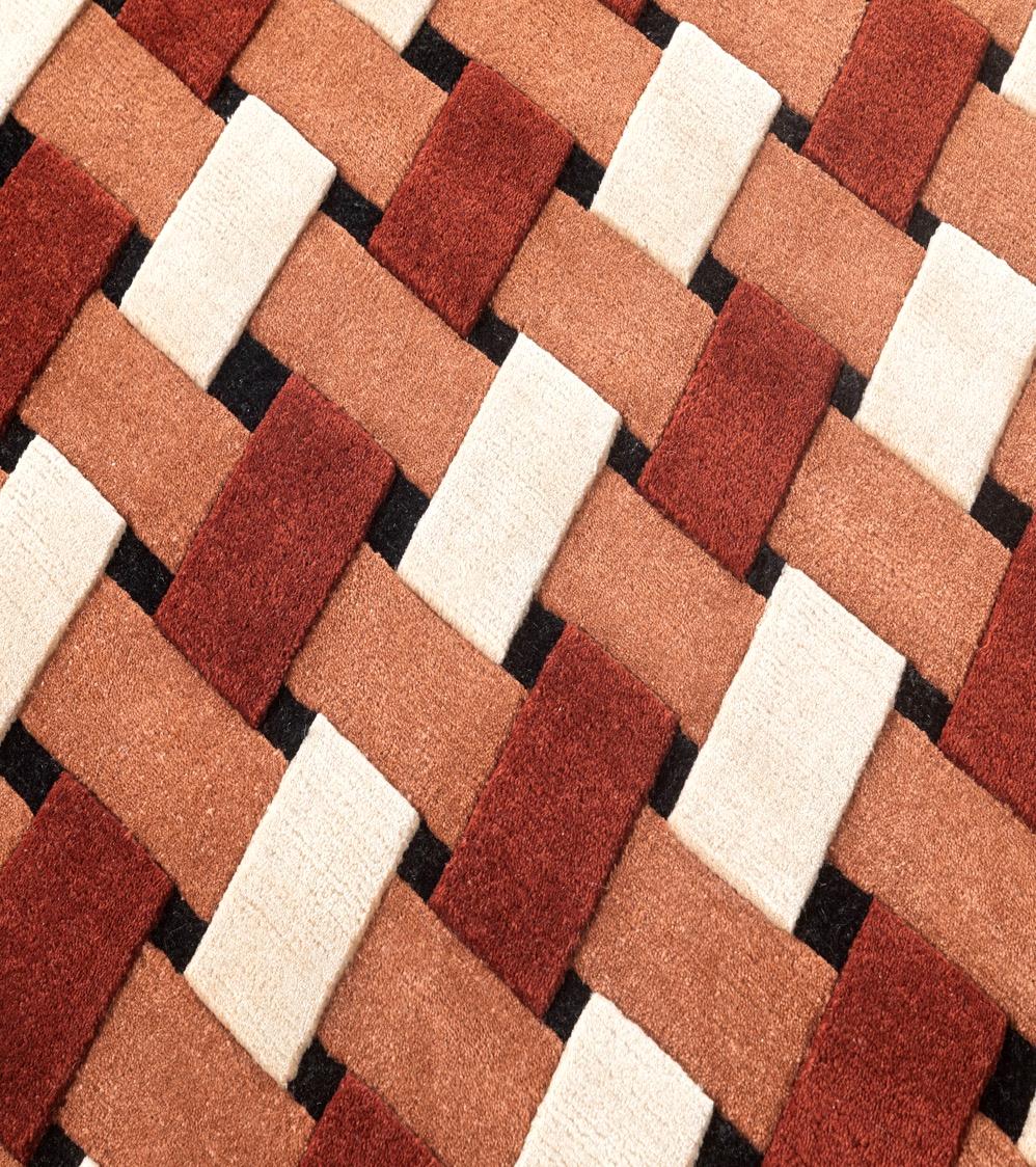 Basket Weave Rug - Blood Orange - Image 3