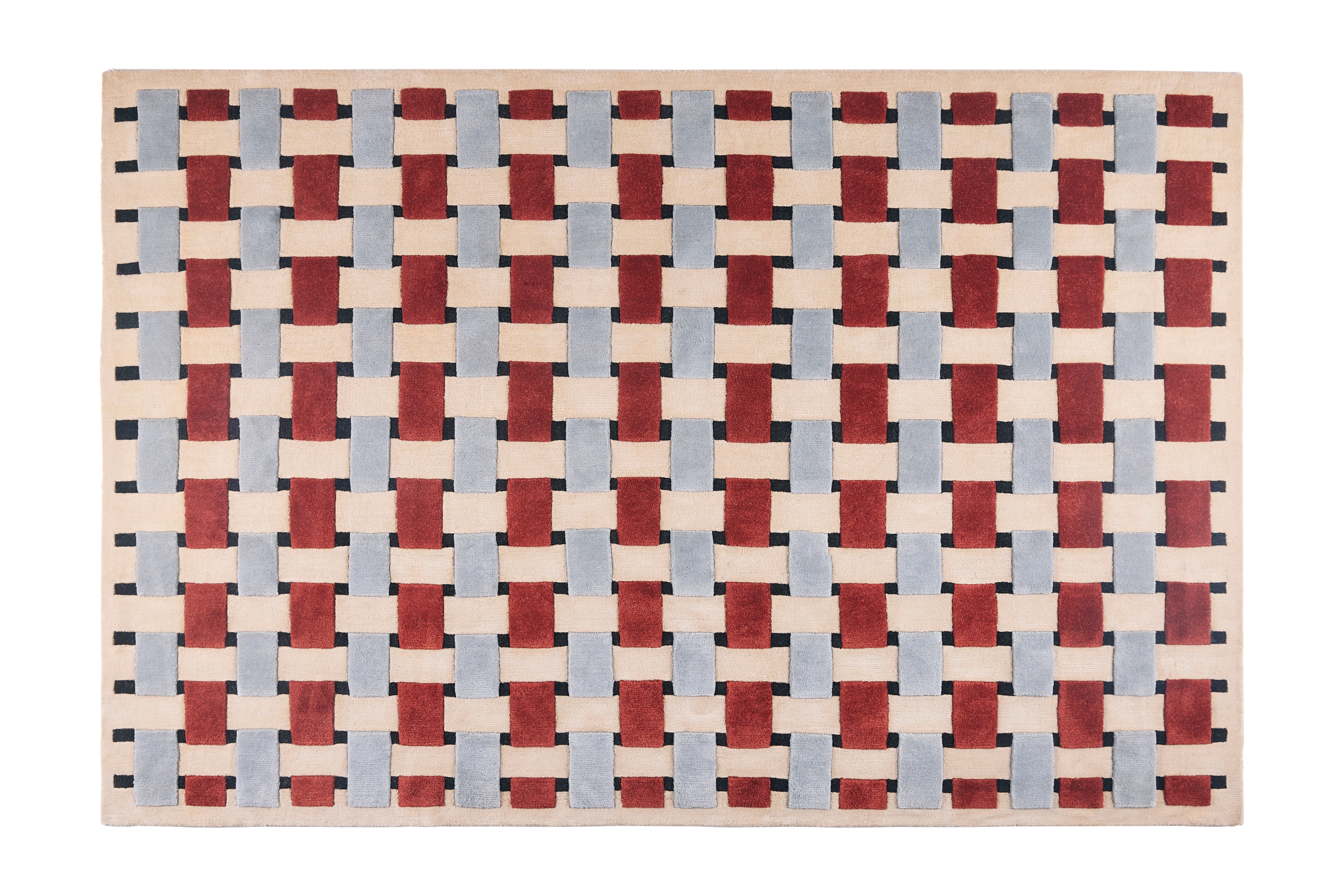 Basket Weave Rug - Cherry