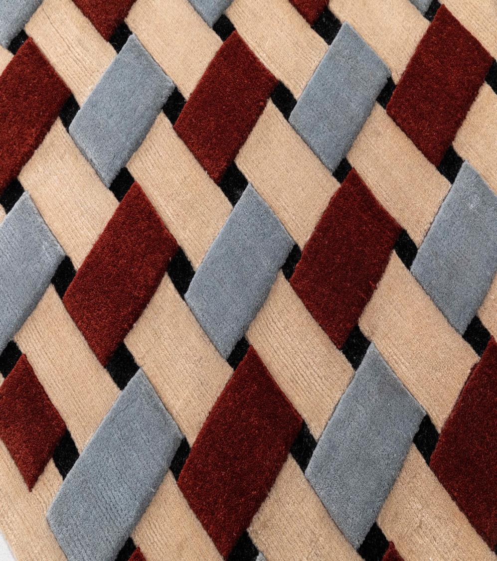 Basket Weave Rug - Cherry - Image 3