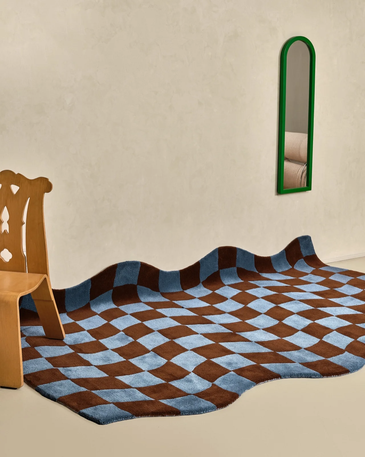 Giglio Rug - Blu e Marrone - Image 2