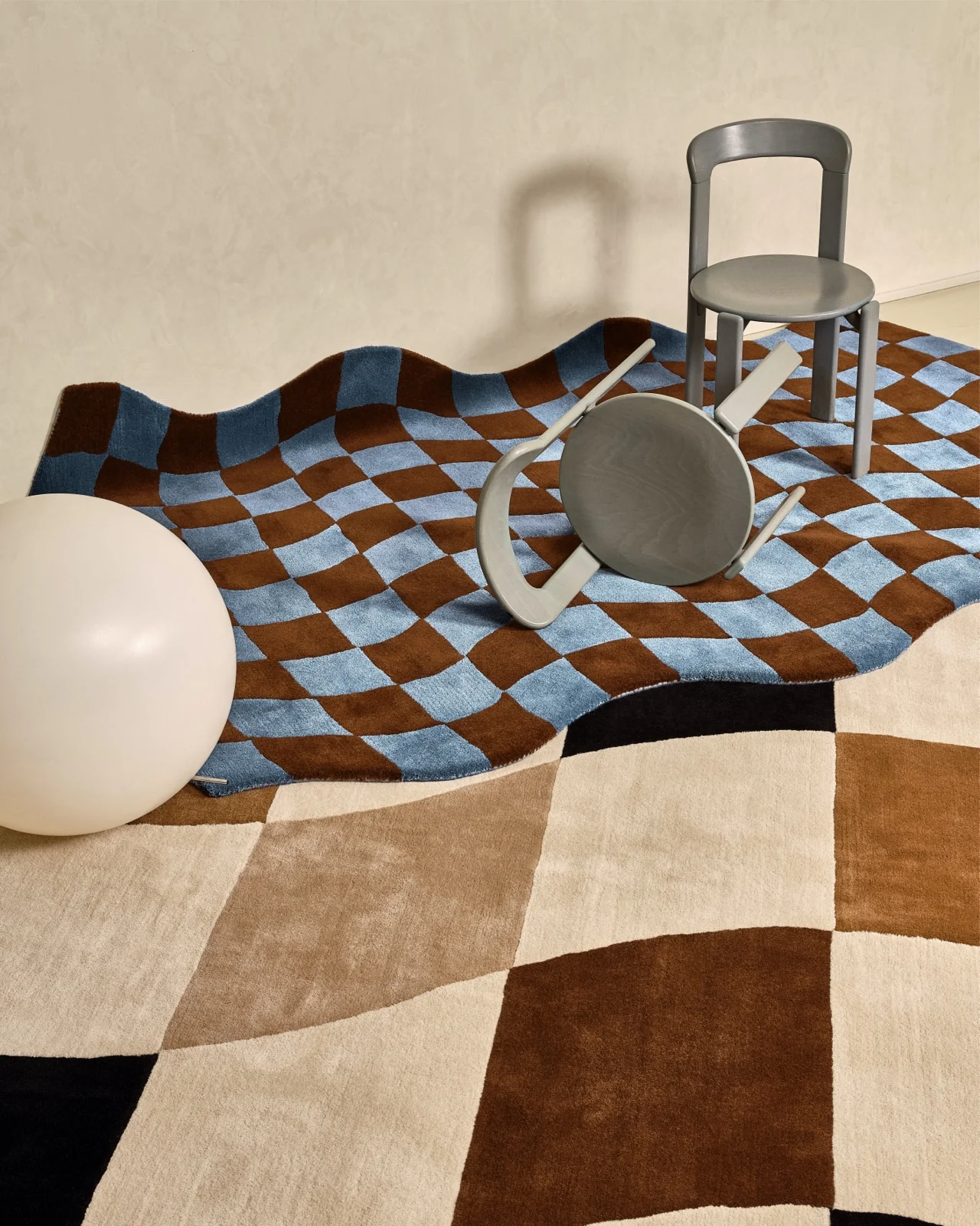 Giglio Rug - Blu e Marrone - Image 4